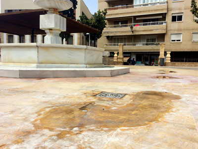 El PSOE pide al PP acabar con las humedades aparecidas tras la remodelacin de Plaza San Pedro, que cost 230.000 euros