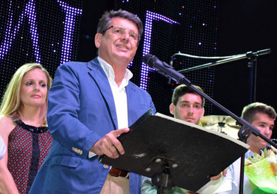 Noticia de Almería 24h: Juanjo Matarí destaca la “pujanza” de Fines durante la lectura del Pregón de las fiestas en honor a San Esteban
