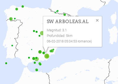 Noticia de Almería 24h: Un Terremoto con epicentro en Arboleas sacude varias zonas de la comarca del Almanzora