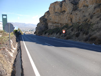 Corte de la Carretera Nacional a la altura de la Cuesta de los Callejones debido a trabajos de desmonte