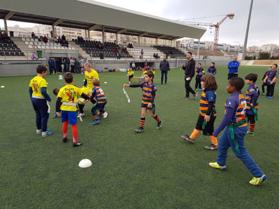 Ms de 300 nios participan en encuentros de rugby y preminibasket en Garrucha