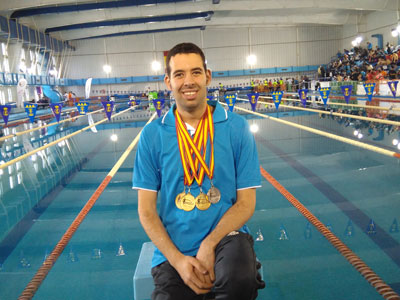 Lluvia de metales para Carlos Tejada en el Cto de Espaa de natacin en San Fernando