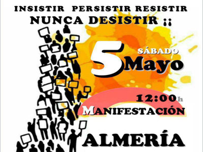 La coordinadora almeriense en defensa del sistema pblico de pensiones vuelve a las calles el 5 de mayo