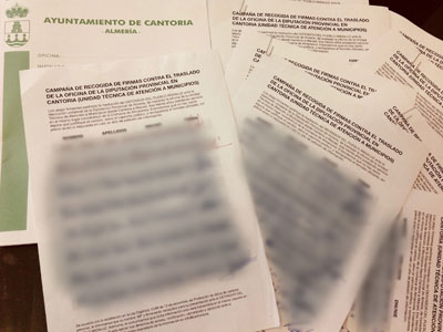 Cantoria promueve una recogida de firmas para denunciar ante el Defensor del Pueblo el cierre de la oficina de Diputacin de Almera