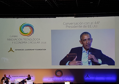 Vera participa en la Primera Cumbre sobre Economa Circular e Innovacin con la presencia de Obama y cuatro premios Nobel