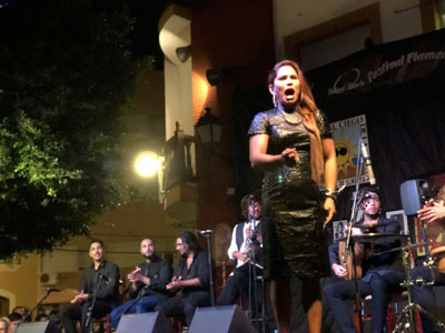 La Plaza de la Constitucin, abarrotada, acoge una noche flamenca para el recuerdo en Hurcal de Almera