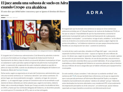 Noticia de Almería 24h: Plataforma por Adra: Esta corporación debe investigar el patrimonio que el pp vendió