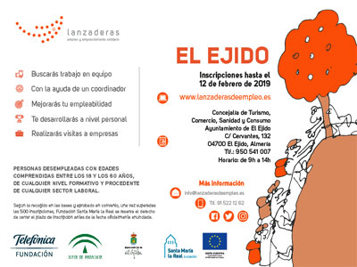 Noticia de Almería 24h: El Ejido contará en febrero con una nueva Lanzadera para mejorar la inserción laboral de 20 personas