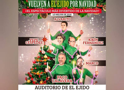 Noticia de Almería 24h: El humor más almeriense Vuelve a El Ejido por Navidad con el espectáculo de Pepe Céspedes, Paco Calavera y Kikin Fernández