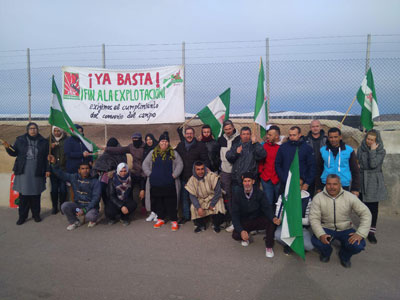 Adelante Andaluca se solidariza con la plantilla en huelga de las empresa y AJVF Invernartur en San Isidro de Njar