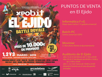 Noticia de Almera 24h: A la venta las entradas para Xpobit El Ejido, Battle Royale