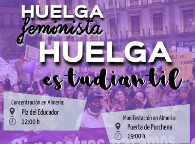 Noticia de Almera 24h: 8M: Huelga feminista, huelga estudiantil