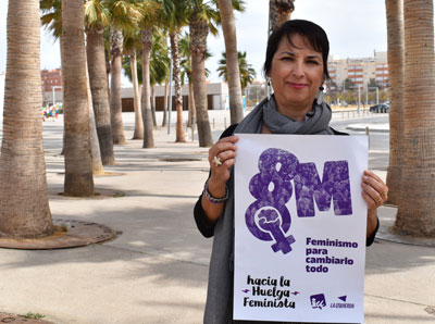 Noticia de Almería 24h: IU llama a las mujeres roqueteras a participar en la huelga del 8 de marzo