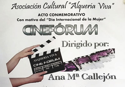 Noticia de Almera 24h: La Asociacin Cultural Alquera Viva homenajea a las mujeres este sbado con un cinefrum