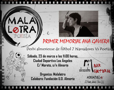 Noticia de Almera 24h: Malaletra enfrenta a poetas contra narradores en el I Memorial Ana Gaviera