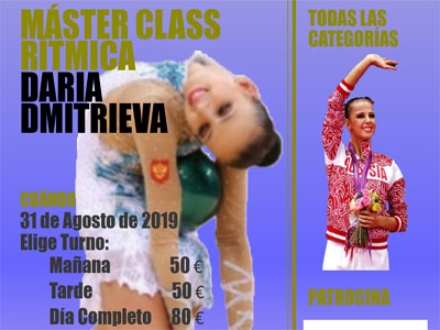 Noticia de Almera 24h: Daria Dmitrieva, gimnasta Olmpica, estar con el Club Rtmica El Ejido realizando un Mster Class