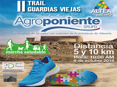 Noticia de Almería 24h: GRUPO AGROPONIENTE volverá a ser el patrocinador principal del II Trail Guardias Viejas Carrera Azul por el Autismo, de la Asociación Altea