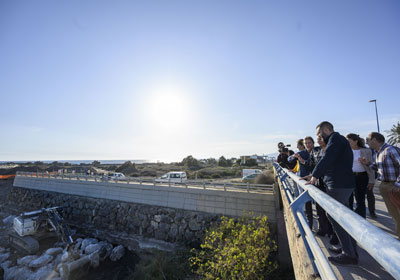 Noticia de Almera 24h: Visita a las obras de emergencia para reparar el encauzamiento del ro Andarax a su paso por Almera