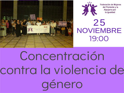 Noticia de Almería 24h: Concentración contra la violencia de género