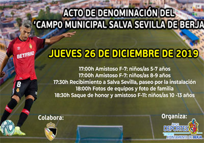 Salva Sevilla llega este jueves al Campo Municipal de Fútbol que lleva su nombre