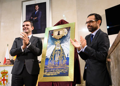 Noticia de Almería 24h: La Soledad, en un atardecer de Almería, cartel anunciador de la Semana Santa 2020, obra del artista sevillano Rafael Laureano 