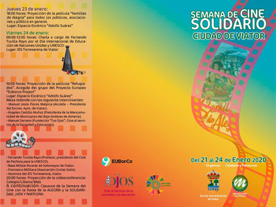 Noticia de Almera 24h: El Ayuntamiento de Viator pone en marcha la 1 semana de cine solidario