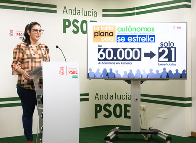 Noticia de Almera 24h: El PSOE desvela que slo 21 de los 60.000 autnomos han recibido la ayuda del Gobierno andaluz de las derechas 