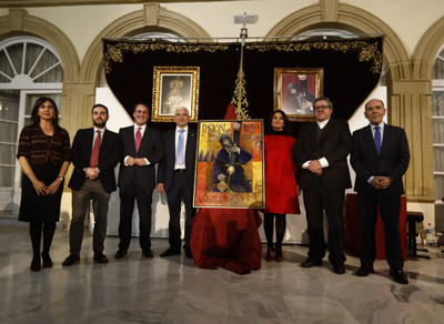 Noticia de Almería 24h: La Hermandad de Pasión presenta en Diputación el cartel de su XXV aniversario 