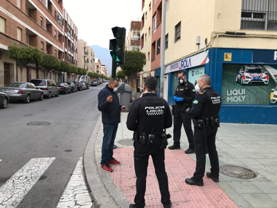 COVID-19. Policía Local de El Ejido detiene a dos personas y levanta 68 actas/denuncias en los días festivos de Semana Santa 