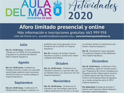Noticia de Almería 24h: El Aula del Mar inicia un ciclo de conferencias gratuitas que se podrá seguir de manera online