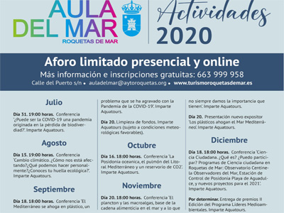 El Aula del Mar inicia un ciclo de conferencias gratuitas que se podr seguir de manera online