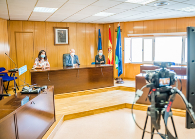 Videoconferencia con usuarios de la residencia Virgen del Rosario con motivo de la festividad de la patrona