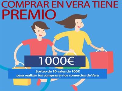 Noticia de Almería 24h: El Ayuntamiento de Vera sorteará 1.000€ para reactivar y dinamizar el comercio local 