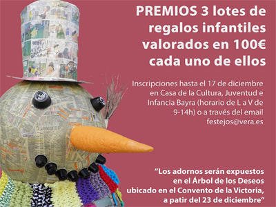 Noticia de Almería 24h: El Ayuntamiento de Vera pone en marcha el I Concurso de Adornos Navideños Reciclados 