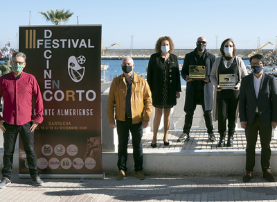  La produccin espaola Cmplices y la austriaca Der Wtcher ganan exaequo el Premio Aguas al Mejor Cortometraje del Festival de Cine en Corto Levante Almeriense