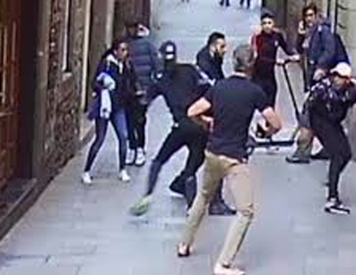 La violencia sangrienta en algunas calles de Barcelona