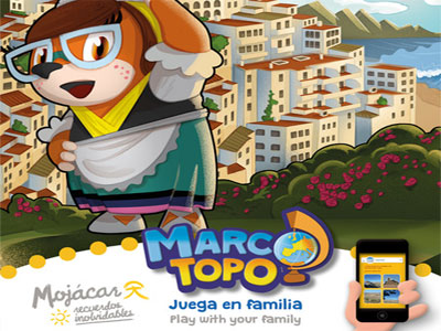 Turismo familiar con Marco Topo. Mojácar ofrece un juego interactivo para todos los públicos