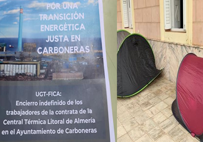 Noticia de Almería 24h: La incertidumbre laboral de las contratas de Endesa en Carboneras lleva a los trabajadores a encerrarse en el ayuntamiento