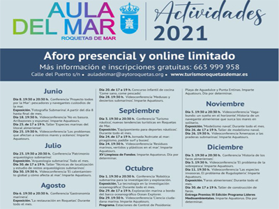 Noticia de Almería 24h: El Aula del Mar inicia su programación 2021 tras haber obtenido la distinción de Centro Azul otorgada por ADEAC