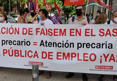 CCOO destaca la amplia participacin en la concentracin contra la temporalidad laboral en Faisem