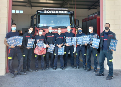 Los Bomberos del Poniente no fallan a su cita con los ms pequeos del Hospital del Poniente