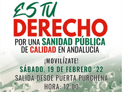 Noticia de Almera 24h: Marea Blanca Almera participa en la Manifestacin por la Sanidad Pblica del 19 de Febrero