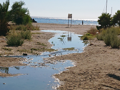 Unidas Podemos denuncia vertidos y prdidas de agua en San Jos por el deterioro de las instalaciones de depuracin y alcantarillado