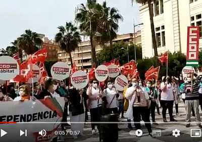 Noticia de Almería 24h: CCOO Almería se concentra por el bloqueo del convenio de la dependencia