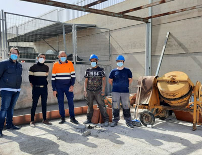 Dos alumnos realizan sus prcticas formativas en albailera con el Ayuntamiento de Hurcal de Almera 