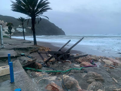 Almera recibir 1,6 millones de euros para las playas afectadas por el temporal