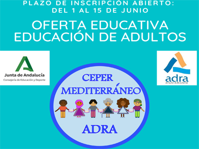 Noticia de Almería 24h: El plazo de matriculación para el Centro de Educación de Personas Adultas en Adra es del 1 al 15 de junio