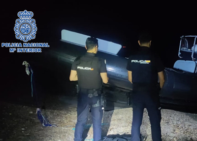 La Policía Nacional y la Guardia Civil frustran un alijo de casi una tonelada y media de droga en la Playa de Retamar