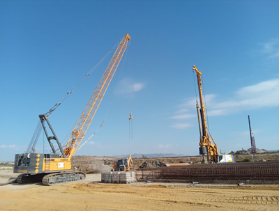 Noticia de Almera 24h: AVE. Para el viaducto de Vera se requerirn 1.600 camiones de hormign para los 134 pilotes de su cimentacin y gras de 300 toneladas