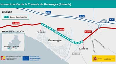 Noticia de Almería 24h: Mitma somete a información pública el proyecto de humanización de la travesía de Balanegra